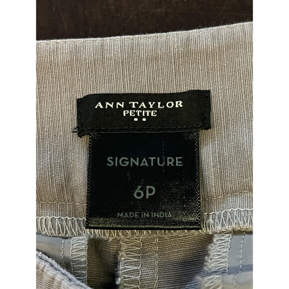 Ann Taylor Pants Womens 6P Gray Signature Straight Leg Stretch Dress Work - Picture 8 of 10